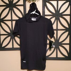 RBX Performance Boy's Medium 10/12 Black Hooded Tee with Pocket